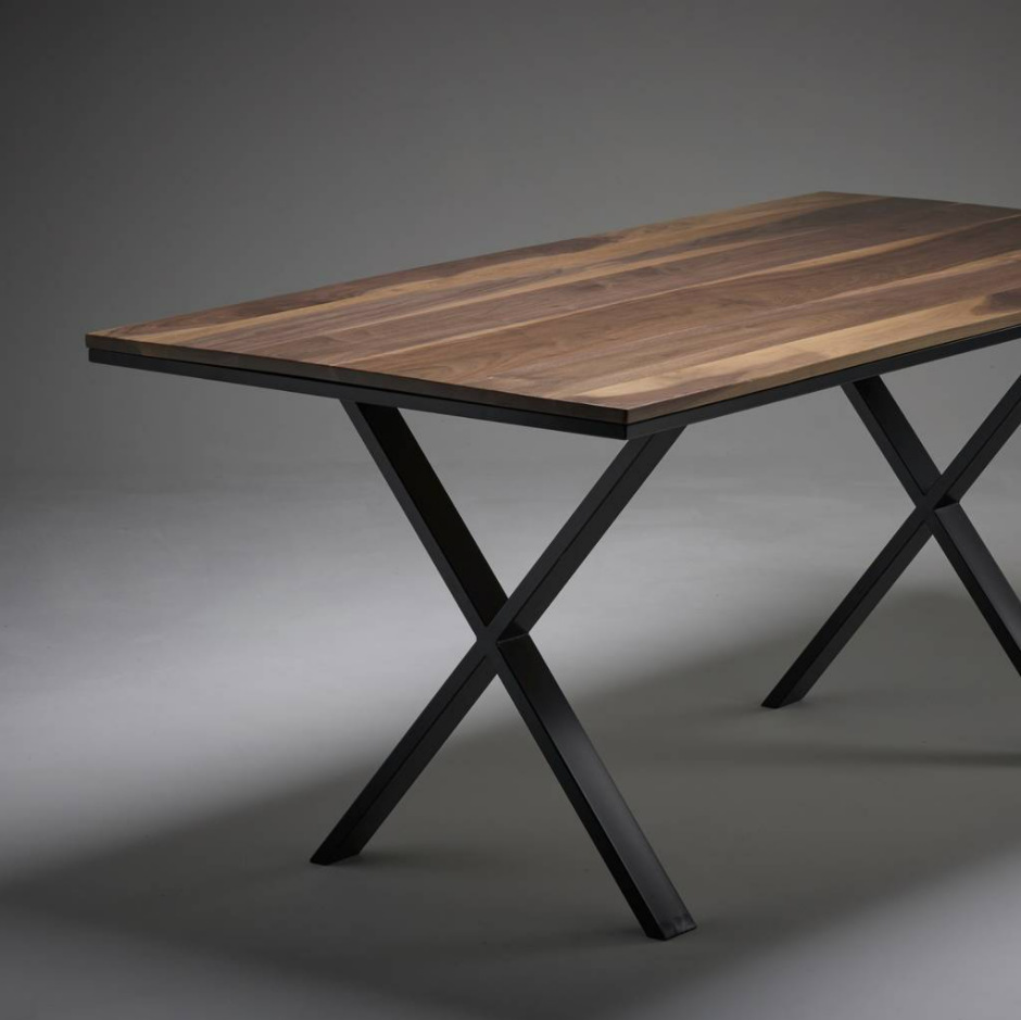 Iron Art XShaped Square Tube Table Leg Furniture ForkShaped Square